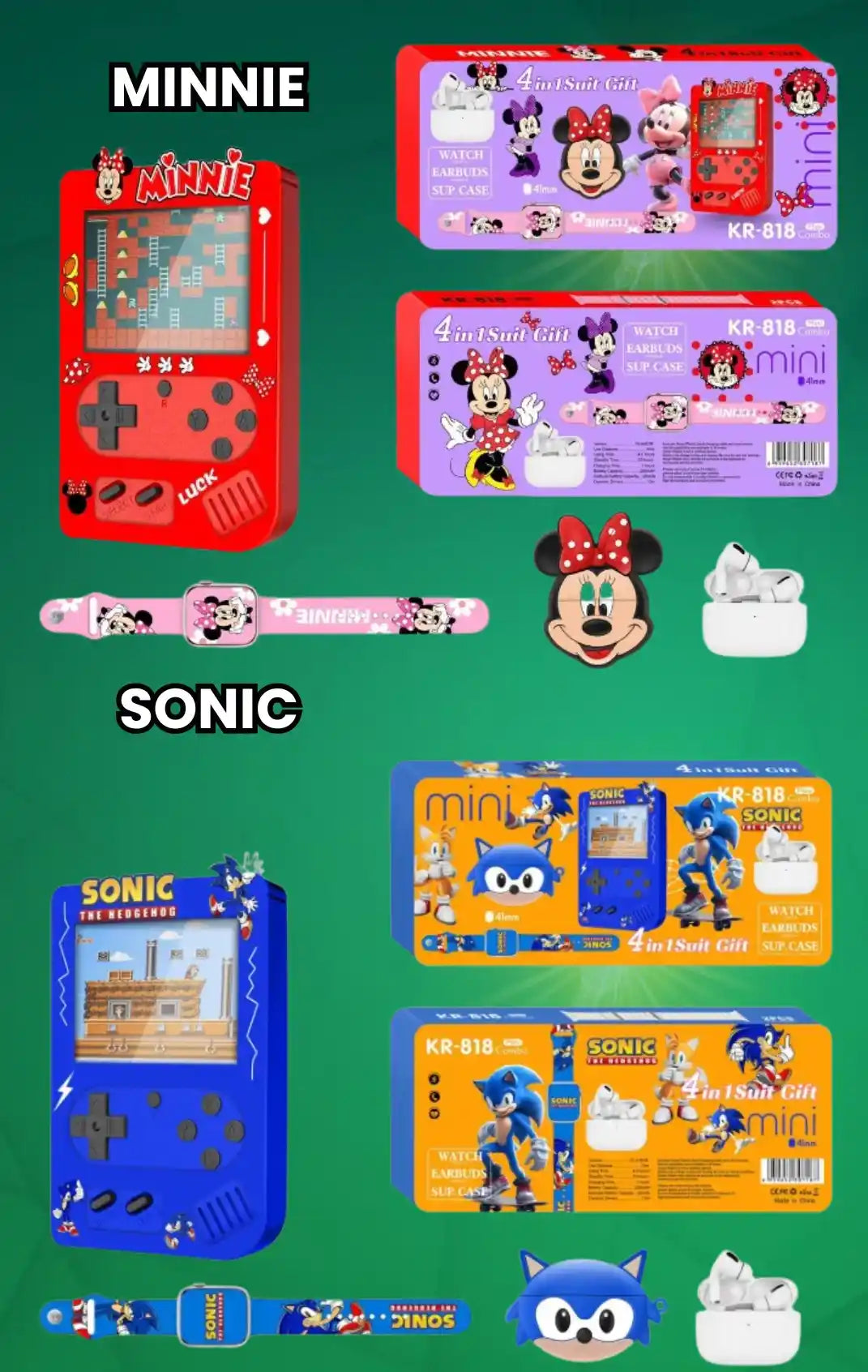 Mega Kit- Nintendo + Reloj Smartwatch y Obsequio Audífonos inalámbricos