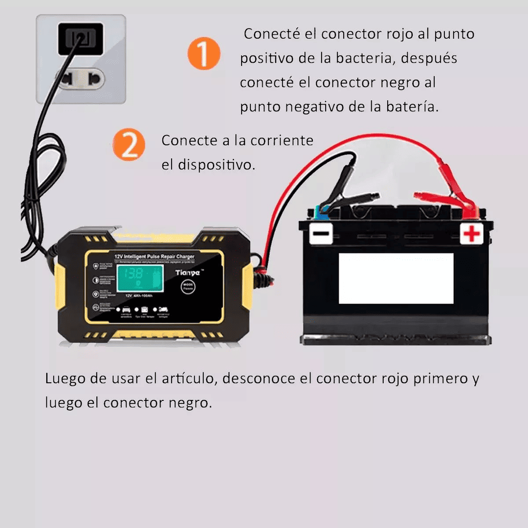 SÚPER CARGADOR DE BATERÍA DE 12V MULTIFUNCIONAL®️