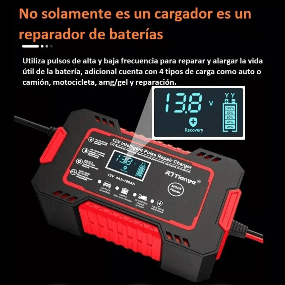 SÚPER CARGADOR DE BATERÍA DE 12V MULTIFUNCIONAL®️