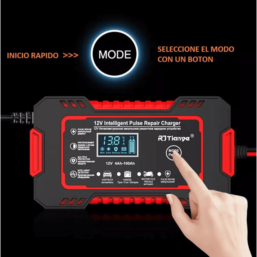 SÚPER CARGADOR DE BATERÍA DE 12V MULTIFUNCIONAL®️