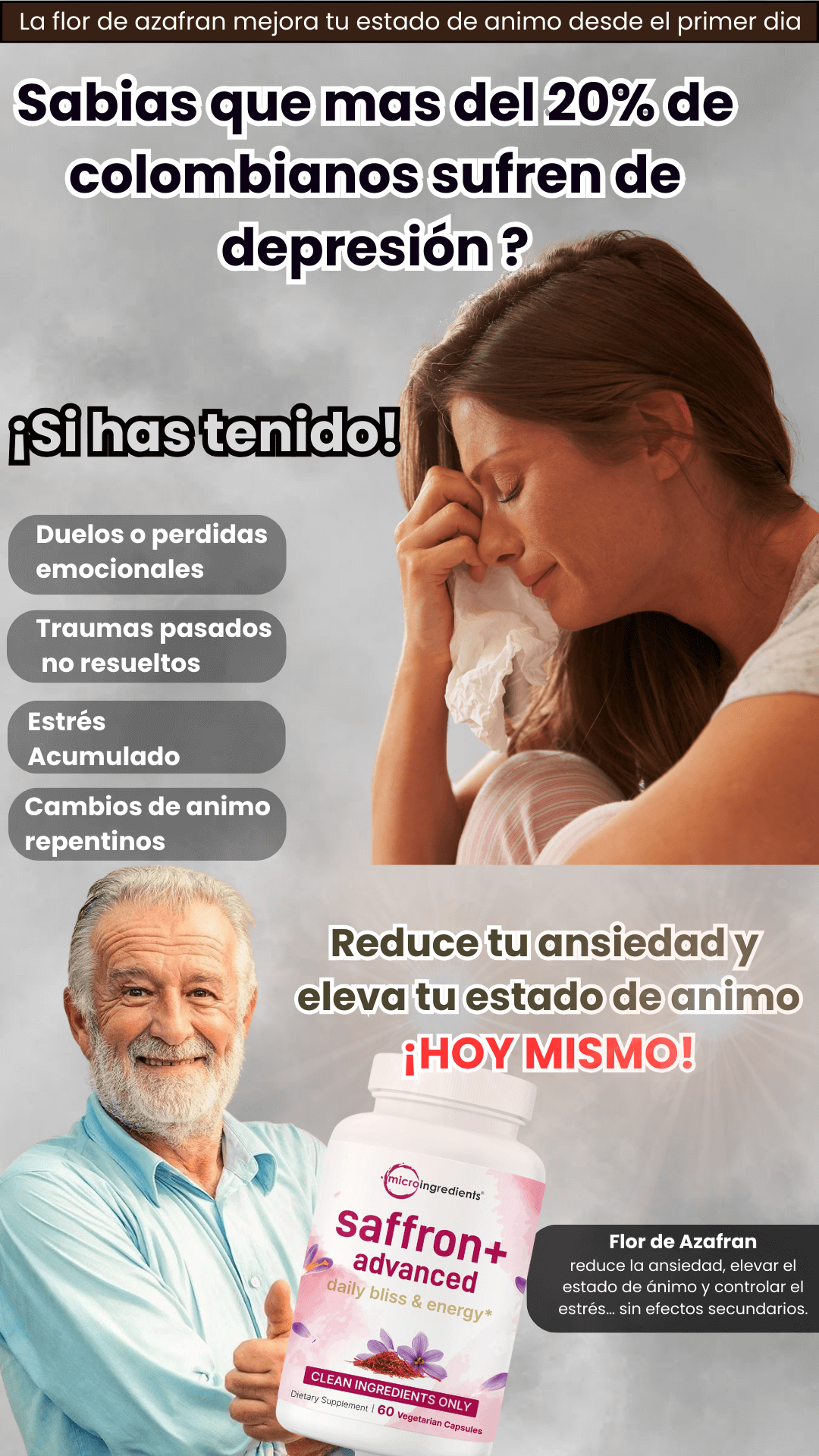 extracto de flor de azafrán, recupera tu salud emocional