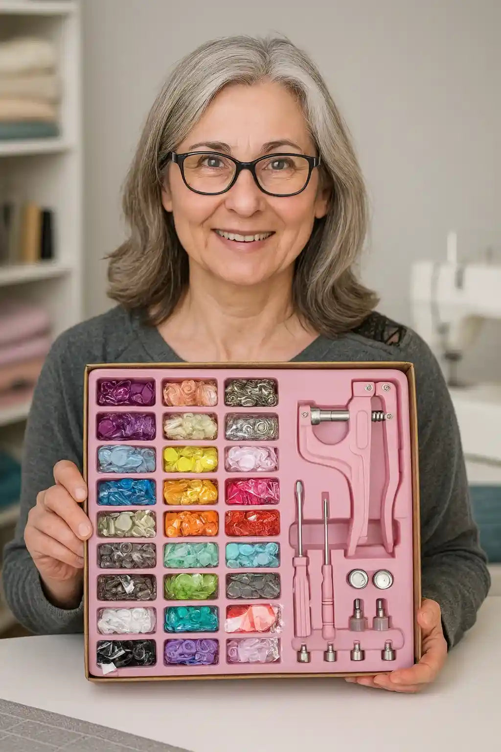 MAESTRO BOTONERO|°KIT ALICATE DE PRESION + 300 BOTONES VARIADOS