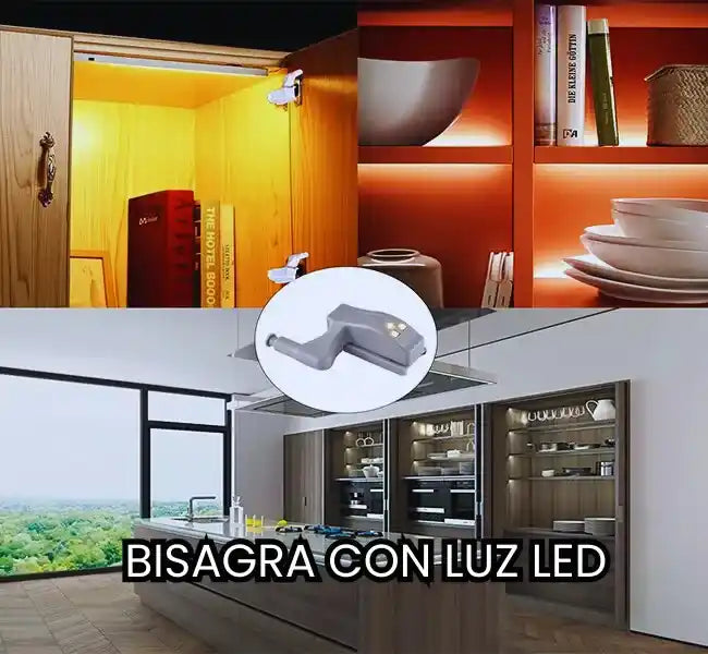 Bisagras con luz LED Automática- COMBOS IMPERDIBLES