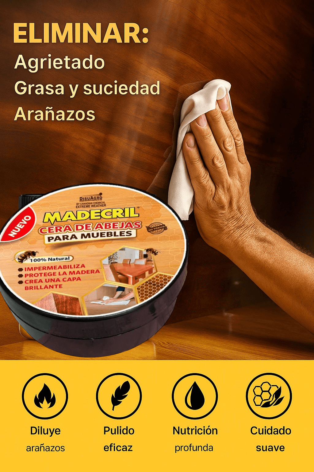 CERA DE ABEJA RESTAURADORA MULTIUSO CERTIFICADA|°