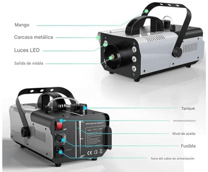 MAQUINA DE HUMO 900W Con Iluminación |°PROFESIONAL