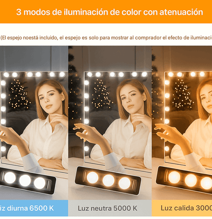 10 BARRAS DE LUZ LED PARA ESPEJO CERTIFICADA |°