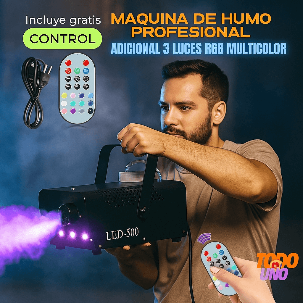 MAQUINA DE HUMO PROFESIONAL LED 500