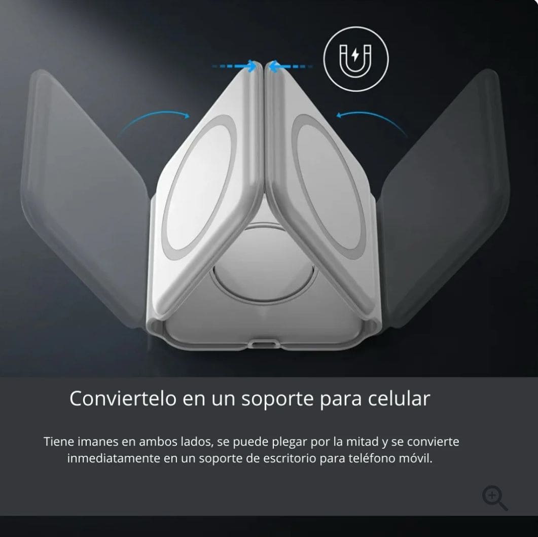 CARGADOR MAGNÉTICO 3 PUESTOS ORIGINAL| CARGA INFINITA⚡