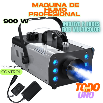 MAQUINA DE HUMO 900W Con Iluminación |°PROFESIONAL