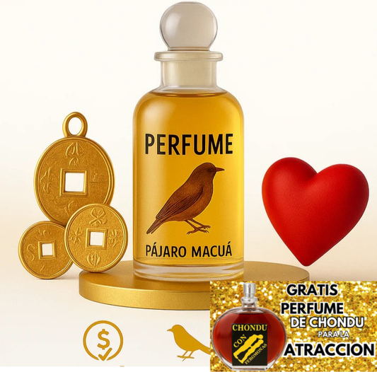 Perfume del Pajaro Macuá + Gratis Perfume de Chondú