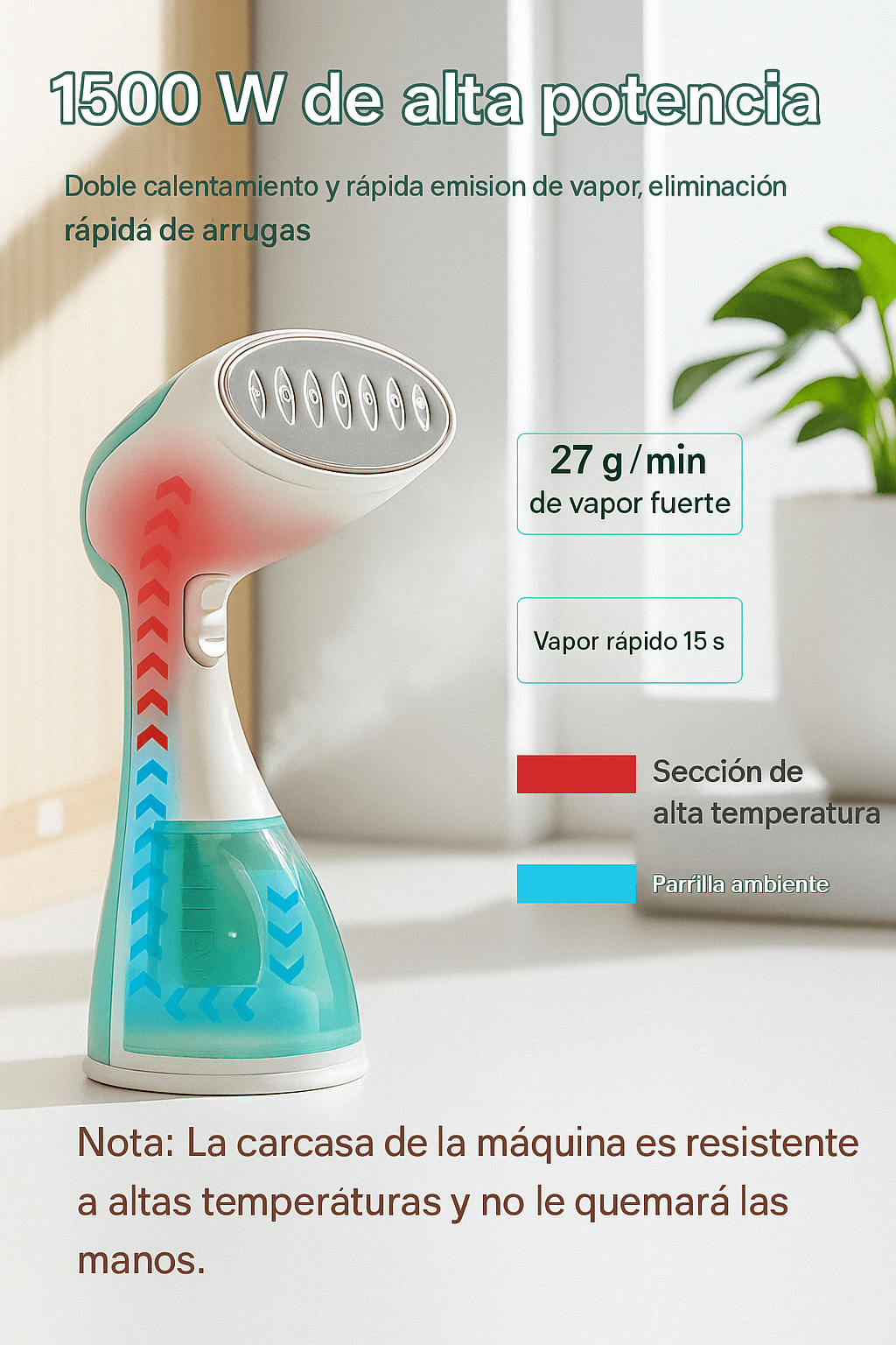PLANCHA VERTICAL A VAPOR
