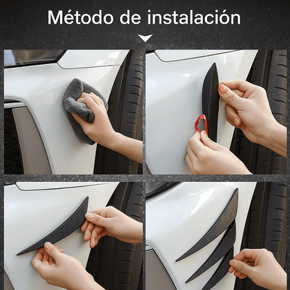 JUEGO DE ALERONES LATERALES DISEÑO FIBRA DE CARBONO