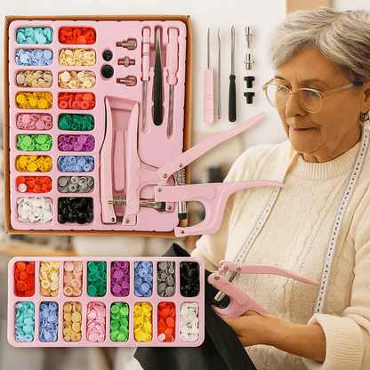 MAESTRO BOTONERO|°KIT ALICATE DE PRESION + 200 BOTONES VARIADOS