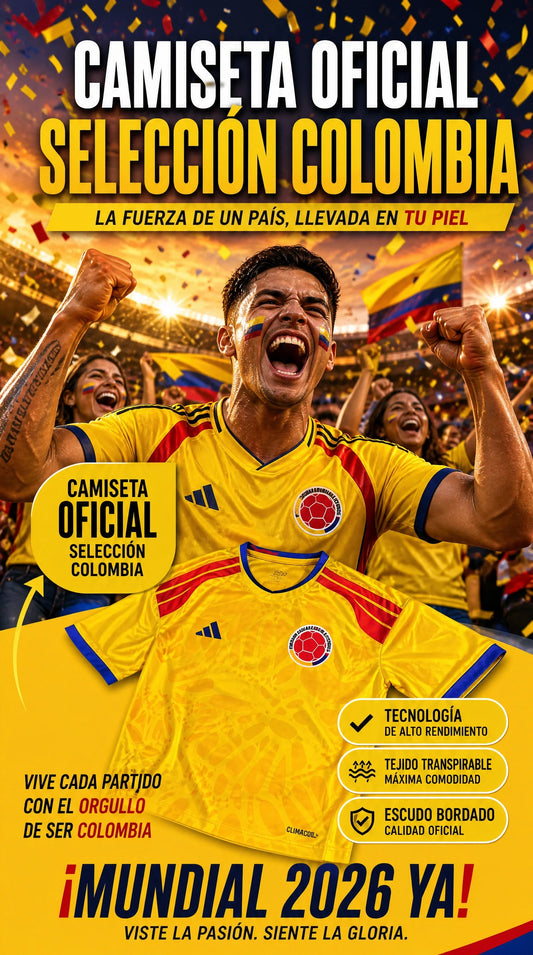 CAMISETA SELECCION COLOMBIA AUNTENTICA