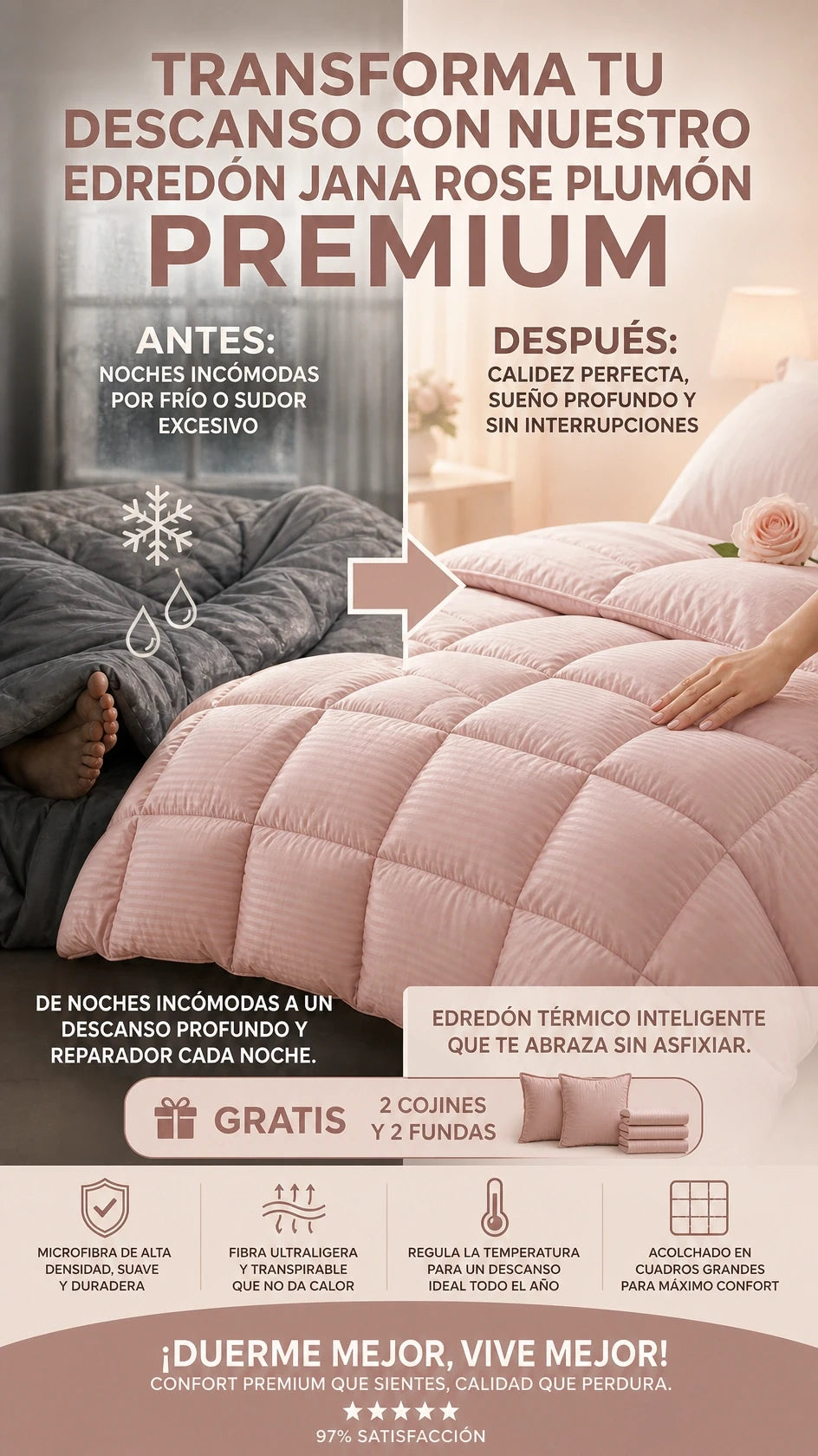 EDREDON ACOLCHADO SUEÑO SOBRE NUBES